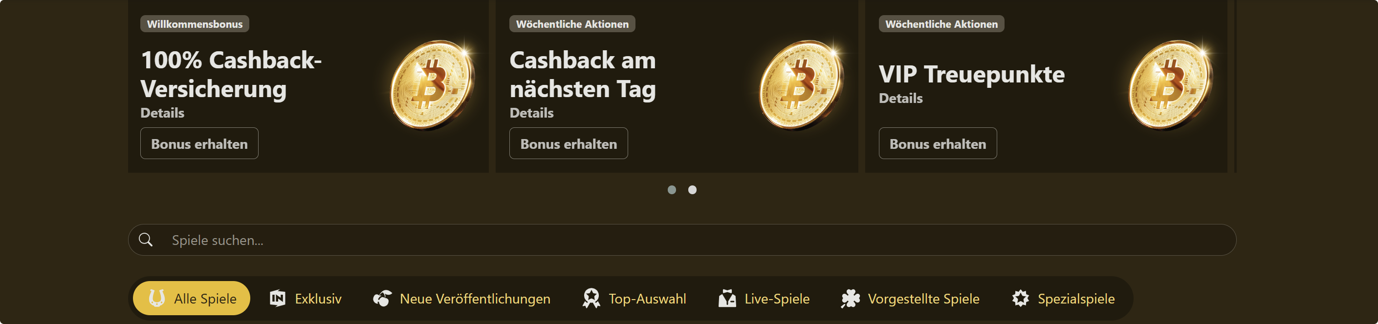 200% Willkommensbonus oder 100% Cashback-Versicherung